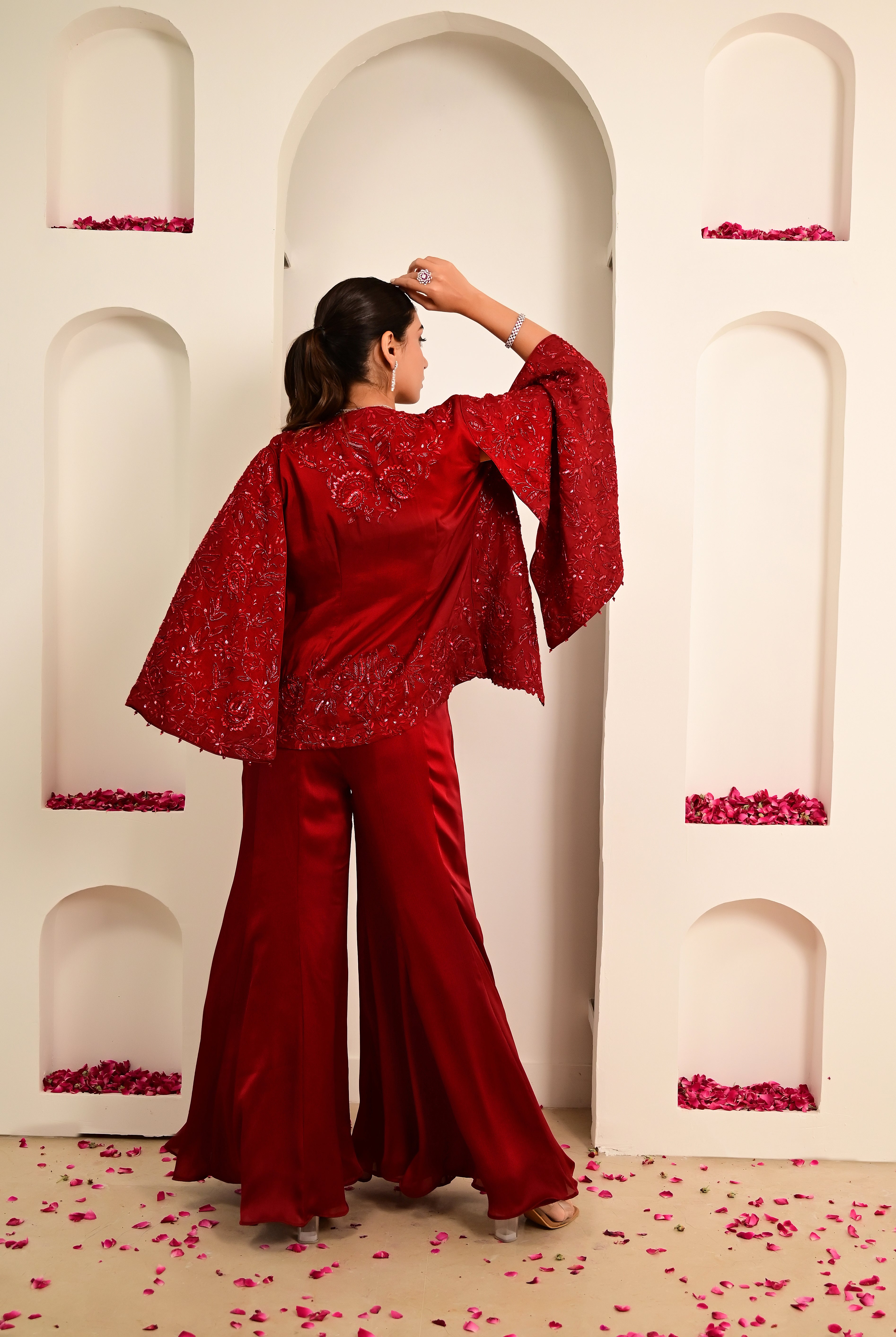 Ruby Red Cape Co-Ord